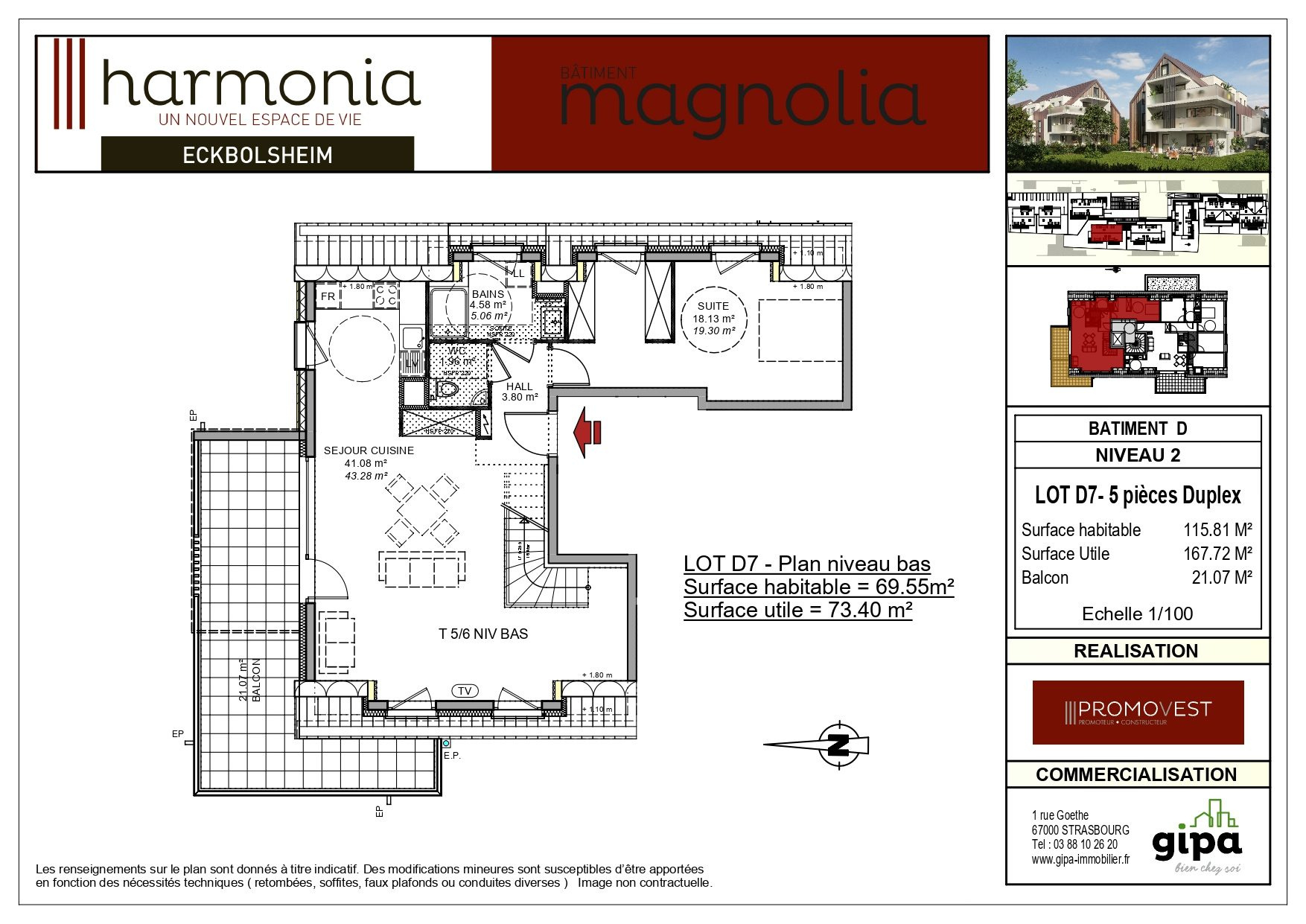 Bien immobilier à vendre à Eckbolsheim, 116 m², 5 pièces – photo 1 sur 6